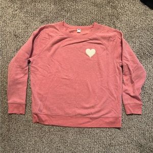 Super cute pink heart sweatshirt
